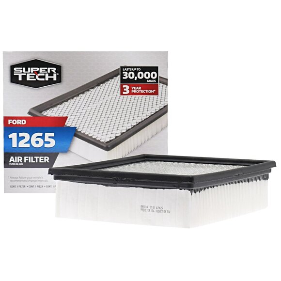 Super Tech 1265 Engine Air Filter, Replacement Filter for Ford Fit select Models - Picture 2 of 6